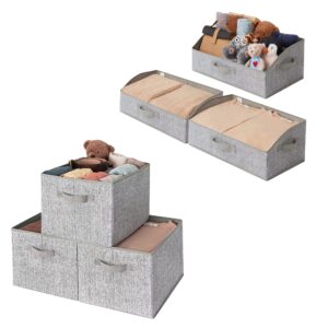 granny says bundle of 3-pack trapezoid storage bins for organizing & 3-pack rectangle lidless storage bins