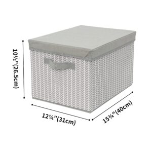 GRANNY SAYS Bundle of 3-Pack Closet Storage Bins & 3-Pack Rectangle Storage Bins with Lids