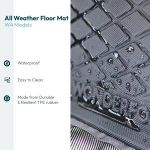 WONDERFOLD All Weather Mat (W4 Models) Stroller Wagon Accessory Made from TPE to Protect Wagon from Sand, Dirt, and Water - 33.5” Length x 20.5” Width x .75” Height Black