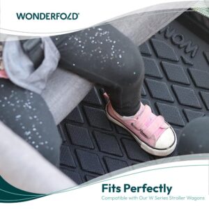 WONDERFOLD All Weather Mat (W4 Models) Stroller Wagon Accessory Made from TPE to Protect Wagon from Sand, Dirt, and Water - 33.5” Length x 20.5” Width x .75” Height Black