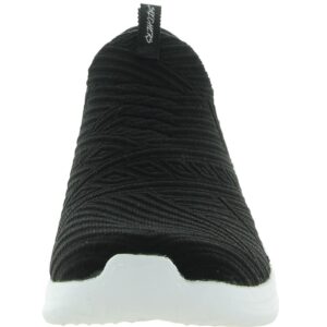 Skechers Womens Knit Fitness Athletic and Training Shoes B/W 8 Medium (B,M) Black