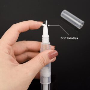 10Pack 5ML Transparent Twist Pens, Empty Nail Oil Pen Brush Cosmetic Lip Gloss Container Applicators