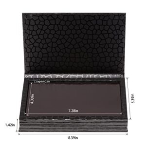 Allwon 4-Layer Book Shaped Magnetic Palette Large Empty Makeup Palette Storage Box for Eyeshadow Lipstick Blush Powder (Black)