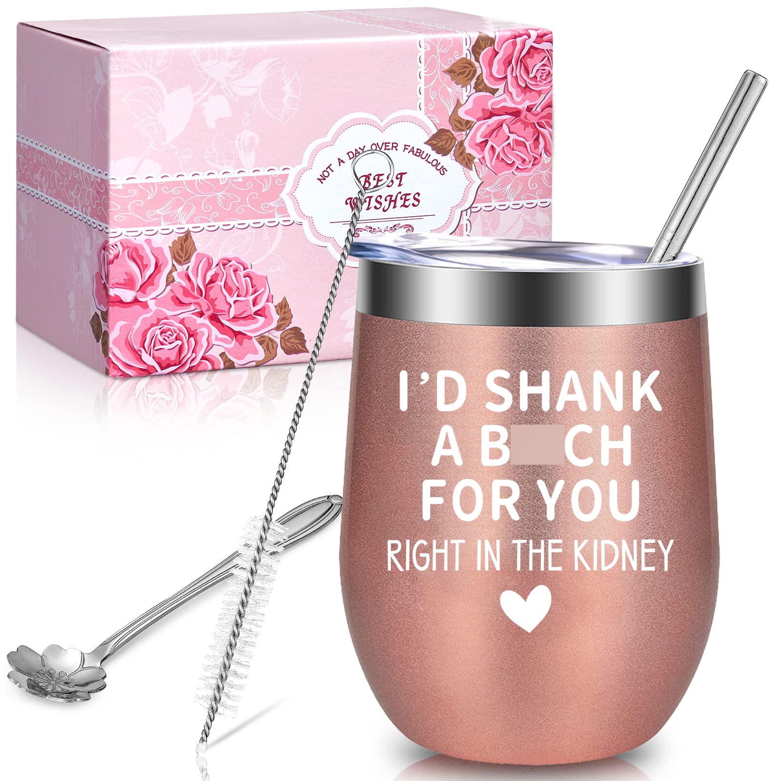 Best Friend, Birthday Gifts For Women -BFF, Friendship, Sister Gifts Birthday Gifts For Women Friends-Sisters Gifts From Sister -Funny Gifts For Women, Her, Mom, Wife, Teachers，Coworkers- Wine Tumbler