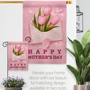 Ornament Collection Mommy Day Mail Garden Flag Set Wood Dowel Family Mother Mom Mama Grandma Love Flowers Parent Sibling Relatives Grandparent House Banner Small Yard Gift Double-Sided, Made in USA