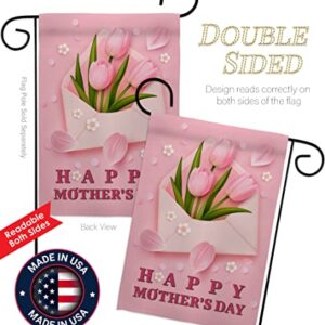 Ornament Collection Mommy Day Mail Garden Flag Set Wood Dowel Family Mother Mom Mama Grandma Love Flowers Parent Sibling Relatives Grandparent House Banner Small Yard Gift Double-Sided, Made in USA