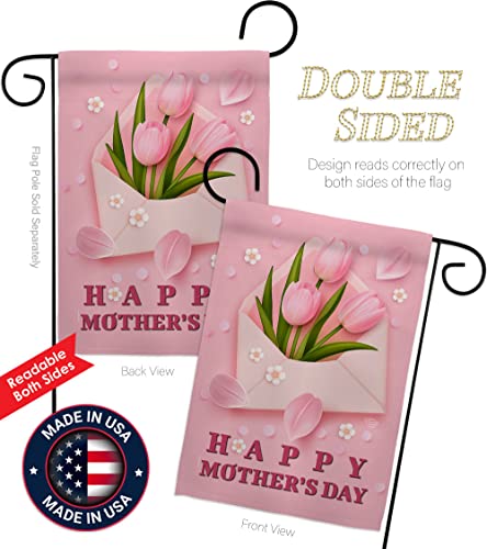 Ornament Collection Mommy Day Mail Garden Flag Set Wood Dowel Family Mother Mom Mama Grandma Love Flowers Parent Sibling Relatives Grandparent House Banner Small Yard Gift Double-Sided, Made in USA