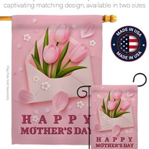 Ornament Collection Mommy Day Mail Garden Flag Set Wood Dowel Family Mother Mom Mama Grandma Love Flowers Parent Sibling Relatives Grandparent House Banner Small Yard Gift Double-Sided, Made in USA