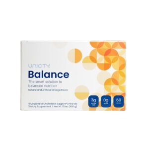 unicity balance orange - stay full longer by slowing carbohydrate absorption (60 packets). helps support a healthy digestive system and keeps your body well maintained (30-day supply)