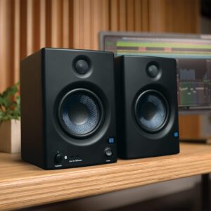 PreSonus Eris E5 BT-5.25" Near Field Studio Monitors with Bluetooth, 100W Power, Subwoofer Output, Plus Balanced and Unbalanced Inputs