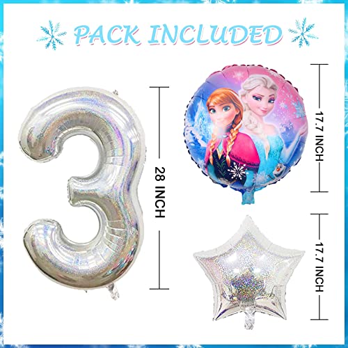 12 PCS Snowman Birthday Party Balloons For Frozen Birthday Party Decoration Cartoon Foil Balloons Bouquet For Children birthday Party (Sliver-3rd)