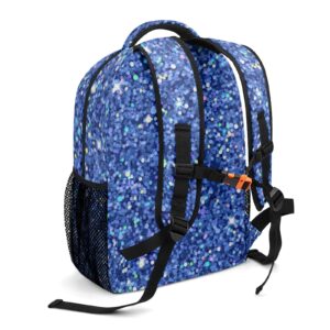 Gymnastic Blue Glitter Personalized School Backpack Bags Kids Backpack for Teen Boys Girls Travel Backpack