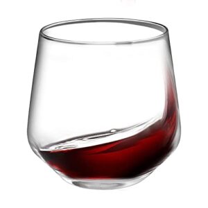 Nice Day Celebrate clink glasses Wine Glass Set Red Wine Glasses, Water Glasses Short Wine Tumblers for White Wine Glasses Large 13 OZ TumblerStemless Wine Glasses Set of 4 No Stem Margarita Glasses