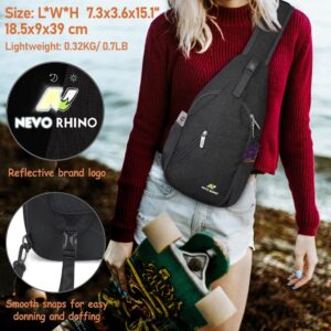 N NEVO RHINO Crossbody Sling Backpack Cross Body Bags for Women Small Sling Chest Bag Shoulder Backpack Travel Hiking Daypack