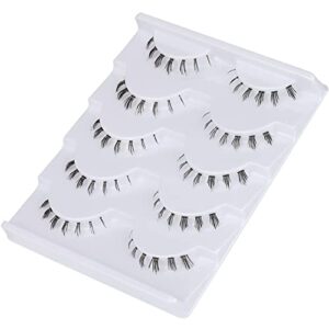 Lower Lashes 5 Pairs Clear Band Bottom Lashes False Eyelashes Natural Look Demi Wispies lashes Strip Eye Lashes Under Lashes Extensions Soft Handmade Fake Lashes Pack by Zenotti