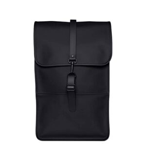 rains backpack for women and men - fits 15" laptop - water resistant rucksack - (black, one size)
