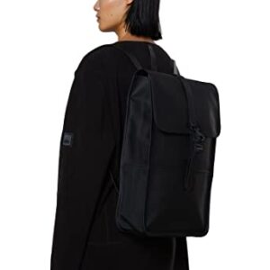 RAINS Backpack for Women and Men - Fits 15" Laptop - Water Resistant Rucksack - (Black, One Size)