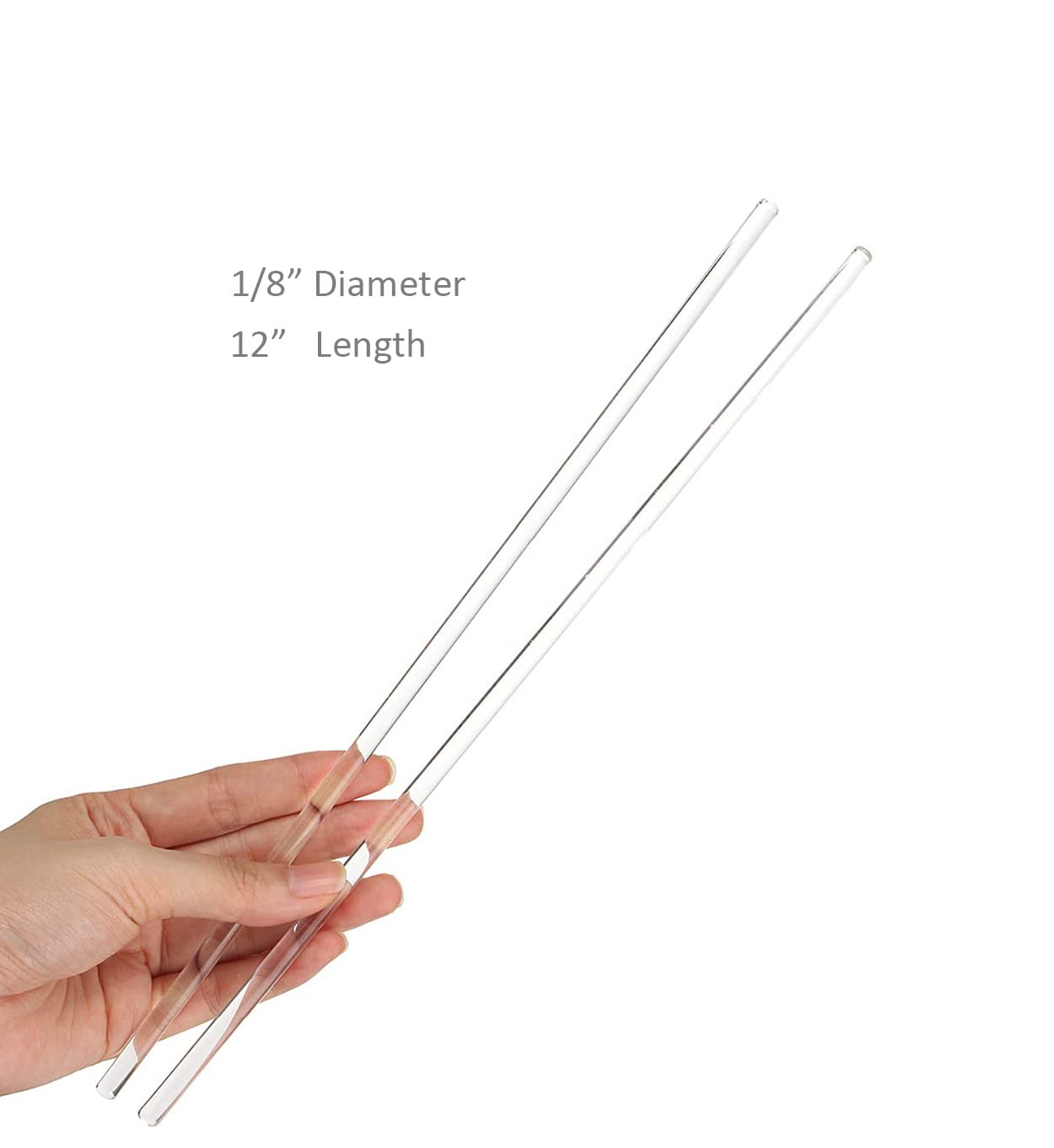 30pcs 1/8 x 12in Acrylic Dowel Rods Sticks, Clear Round Plastic Rods