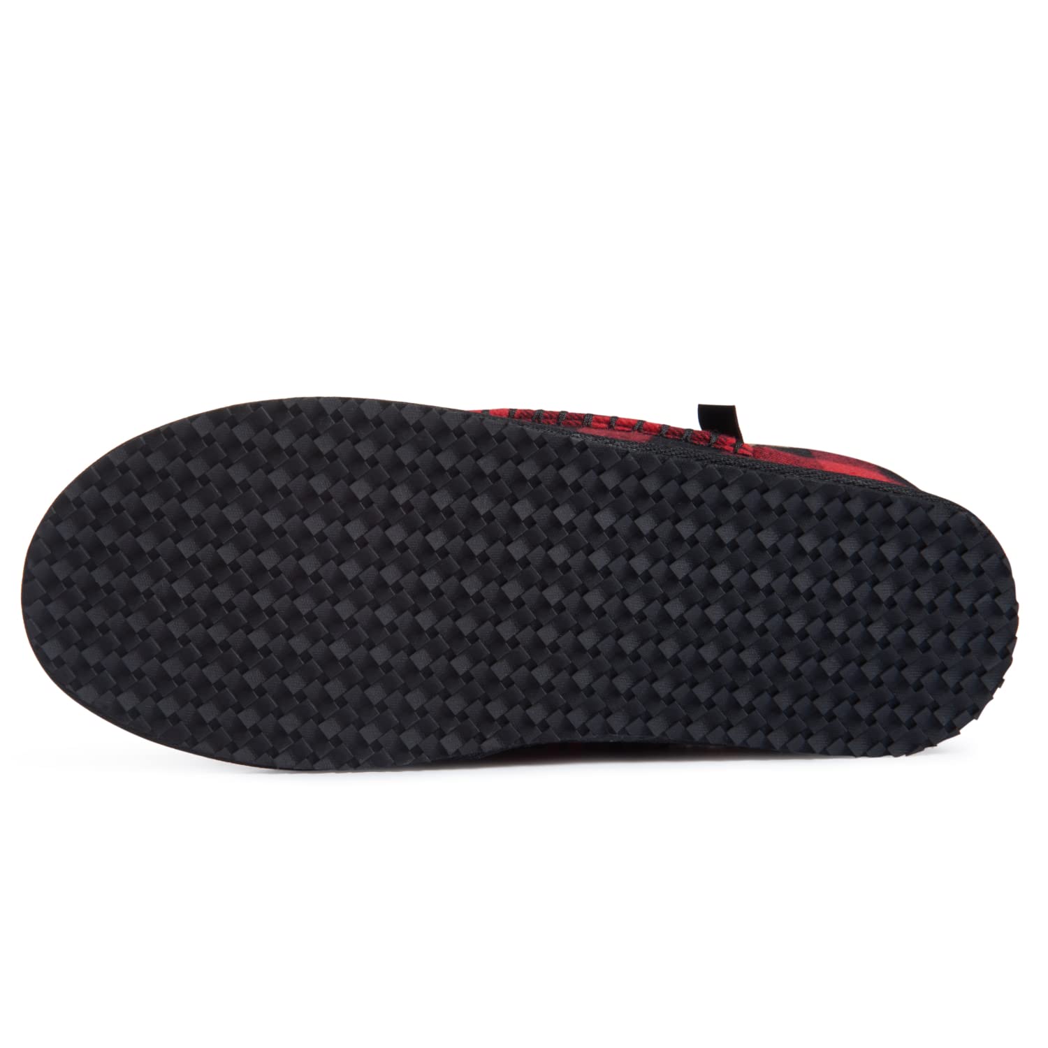 Lucky Brand Men's Plaid Memory Foam Slip On Clog Slippers, Indoor Outdoor Mens House Shoes, Warm Bedroom Clogs Slipper for Men, Red, Large
