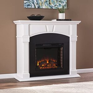 SEI Furniture Altonette Electric Fireplace, White