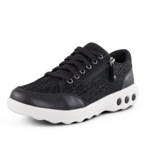 therafit brooke women's sport casual shoe - for plantar fasciitis/foot pain black / 39/8.5-9