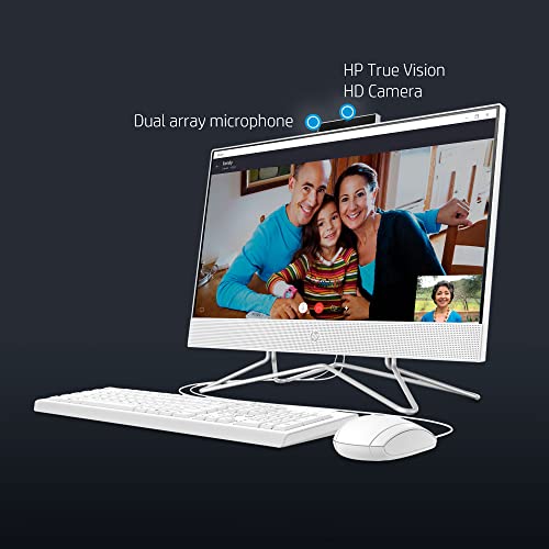 HP 2022 Newest 22-inch FHD All-in-One Desktop Computer Dual-Core AMD Athlon Silver 3050U 8GB DDR4 RAM NVMe M.2 512GB SSD DVD WiFi AC BT RJ45 Webcam Windows 11 Home White w/RE USB3.0 Flash Drive