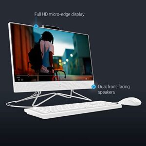 HP 2022 Newest 22-inch FHD All-in-One Desktop Computer Dual-Core AMD Athlon Silver 3050U 8GB DDR4 RAM NVMe M.2 512GB SSD DVD WiFi AC BT RJ45 Webcam Windows 11 Home White w/RE USB3.0 Flash Drive