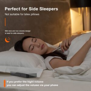 Lopuion Bluetooth Pillow Speaker for Sleeping, Mini Bone Conduction Pillow Speaker with Stereo Bass, Bluetooth Sleep Headphones for Deep Sleeping, Portable Pillow Speaker with Volume Control-Gray