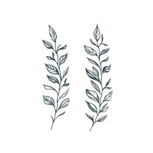 Vine Leaves (Set of 2) - Leaf Temporary Tattoo