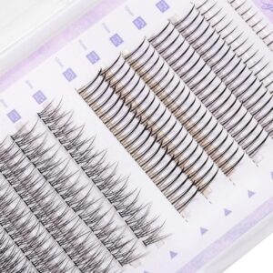 Ninetynine 240pcs Mixed Pack C Curl False Eyelash Extension Individual Lashes Lower Bottom Lash (5-6mm) Fairy Style A Shape (10-12mm) Fish Tail (9-11mm) Natural Clusters, 240 Count (Pack of 1)