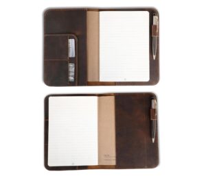 the antiq leather journal cover, a5 diary cover, planner cover- brown 5.75x8.25