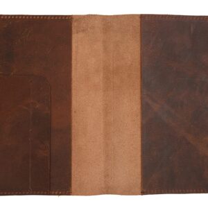 The Antiq Leather Journal Cover, A5 Diary Cover, Planner Cover- Brown 5.75x8.25