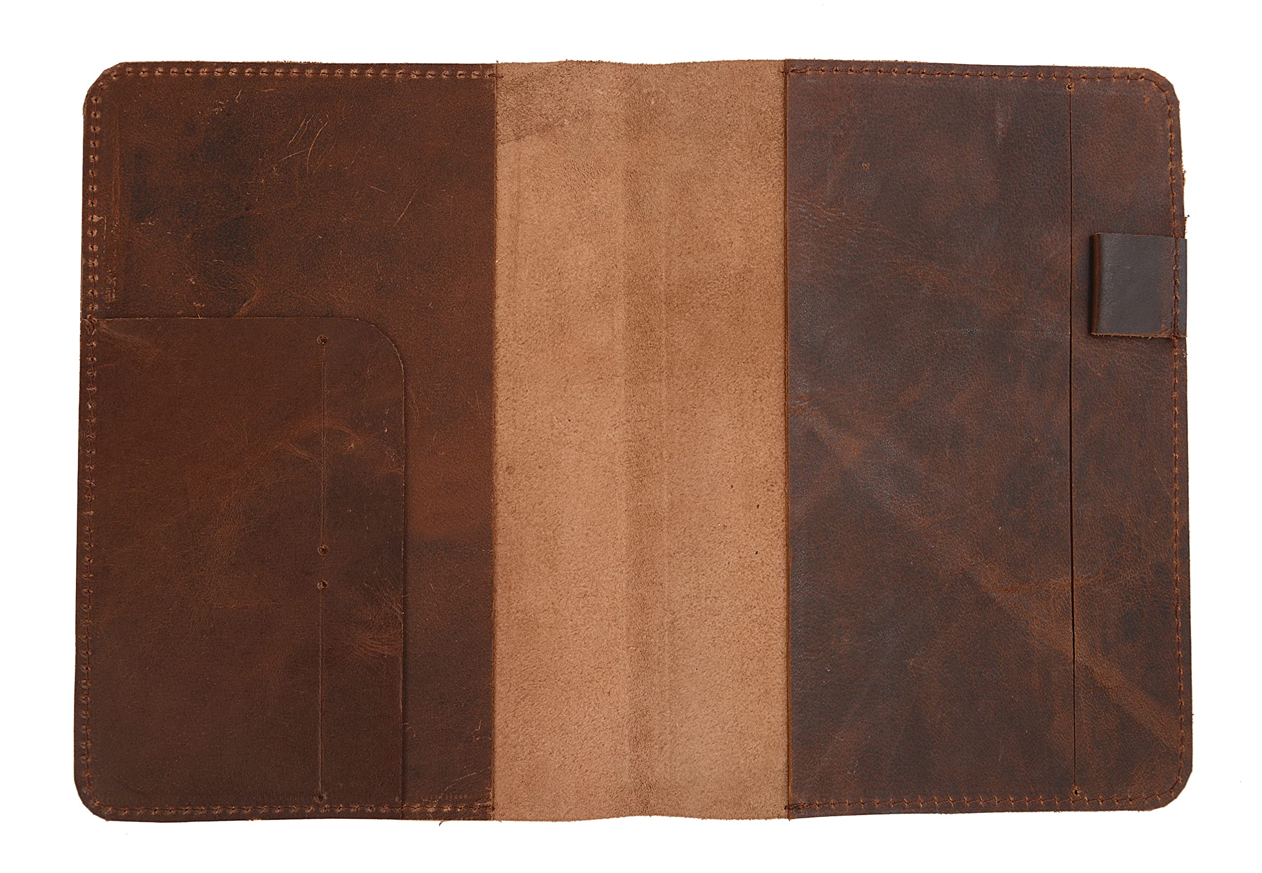 The Antiq Leather Journal Cover, A5 Diary Cover, Planner Cover- Brown 5.75x8.25