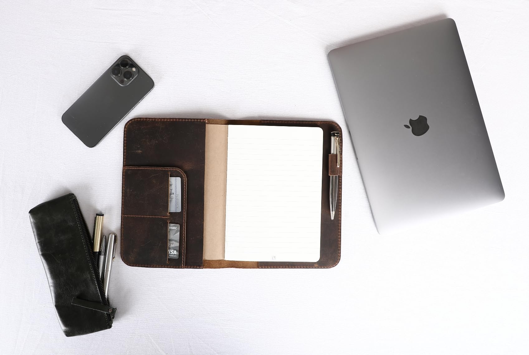 The Antiq Leather Journal Cover, A5 Diary Cover, Planner Cover- Brown 5.75x8.25