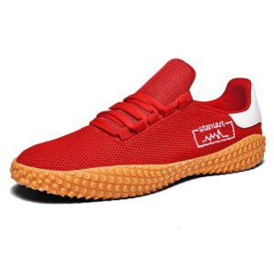 Men's Barefoot Tennis Shoes Lightweight Cross Training Shoes Trail Running Shoes,Red,EU43=9.5 US Men/11 US Women