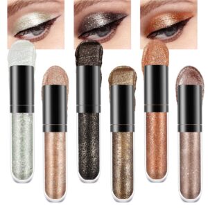 6 colors liquid glitter eyeliner,glitter eyeshadow ,waterproof long lasting makeup kits (a)