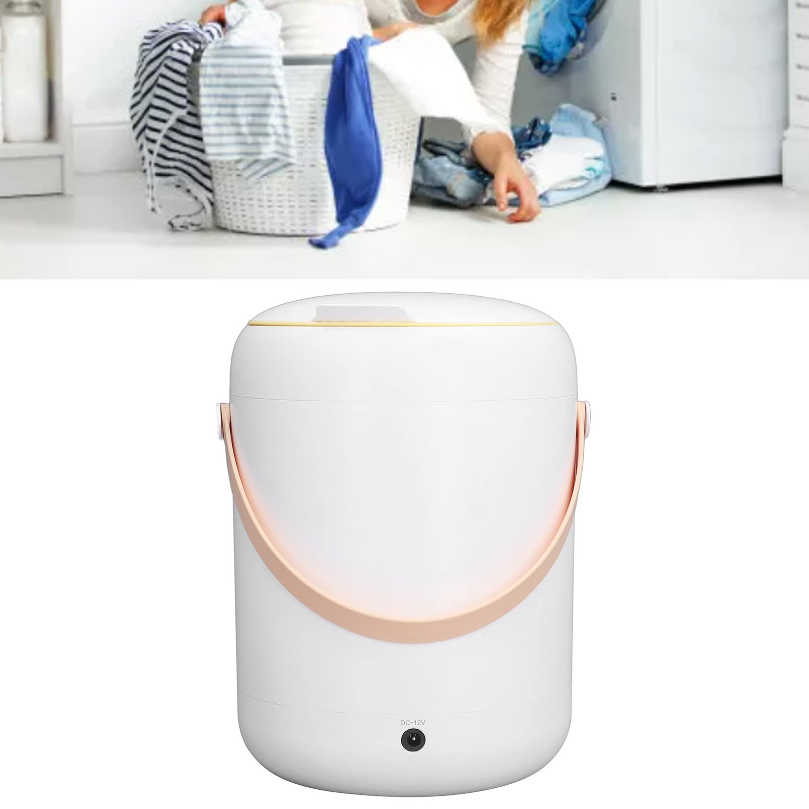 Portable Washing Machine, Lavadora Portatil, Portable Washer, Mini Washing Machine, Intelligent Underwear Washer 3L Capacity US Plug 100‑240V(white)