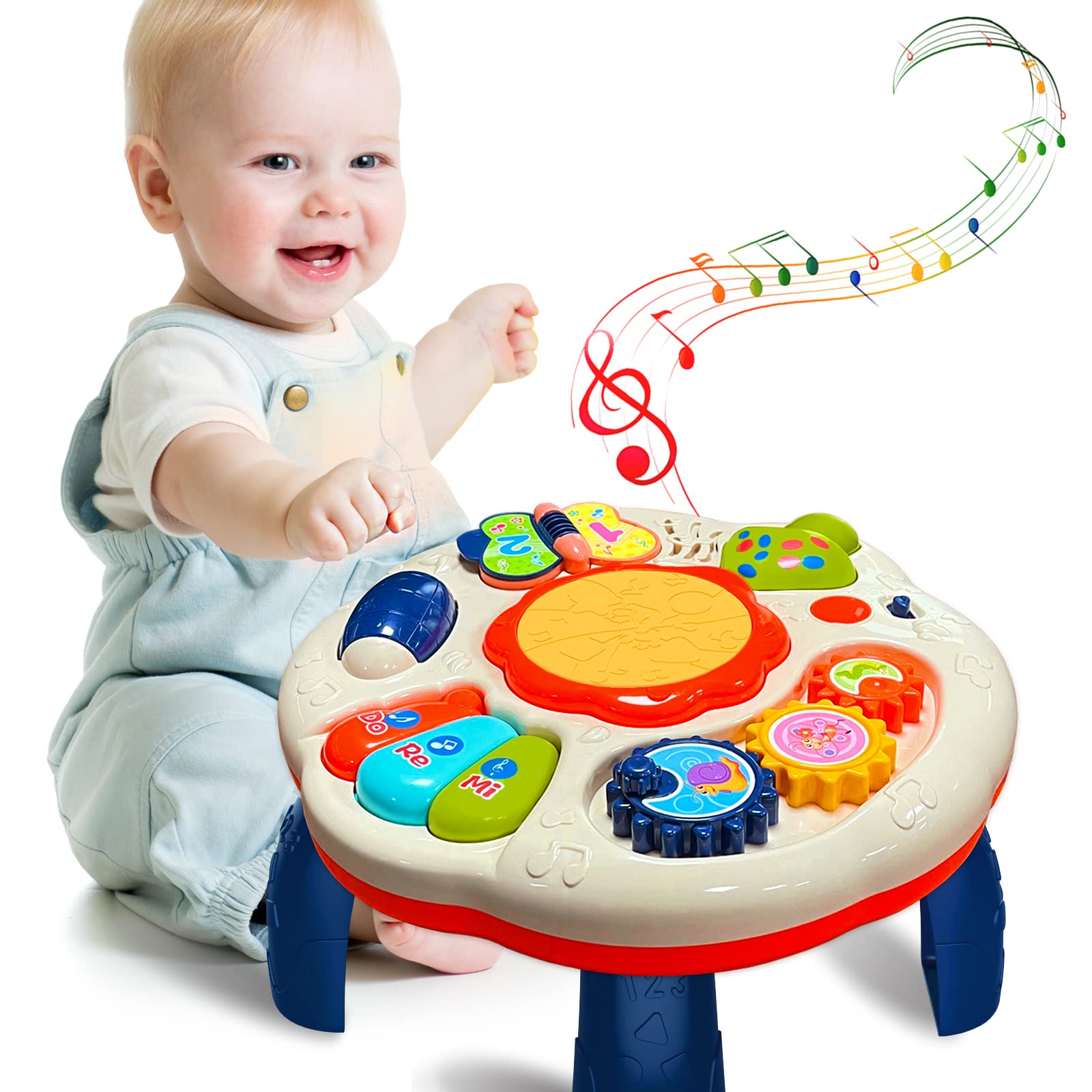 Serdios Baby Activity Table,Touch and Explore Table,Learn and Musical Table,for Baby Toy 3 to 18 Months