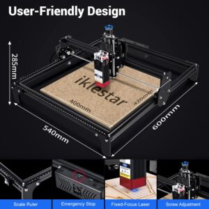 4240 Engraving Machine for Metal, Iklestar 20W Engraver and Cutter for Wood, 5000mW Optical Power, Compressed Spot, DIY Marking (16.54"x15.75")