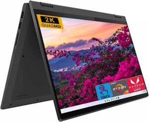 lenovo 2023 newest flex 5 2 in 1 touchscreen laptop, 14" 2k touch display, amd ryzen 7 5700u 8 core, 16gb ram, 1tb pcie ssd, windows 11 home, backlit keyboard, fingerprint reader
