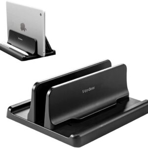 Vertical Laptop Stand Space-Saving Design Holder for WACOM/HUION/XP-Pen Ten Tablet, Adjustable Desktop Notebook Dock for MacBook Pro Air, Mac, HP, Dell, Microsoft Surface, Lenovo, up to 17.3 inches