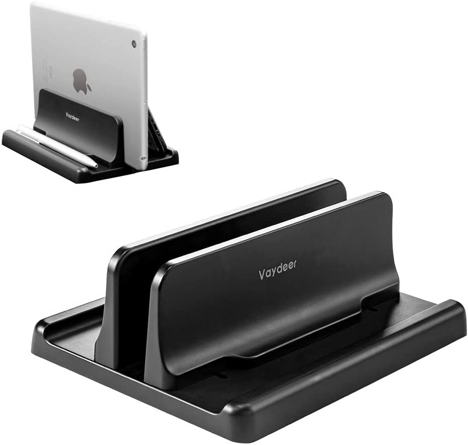 Vertical Laptop Stand Space-Saving Design Holder for WACOM/HUION/XP-Pen Ten Tablet, Adjustable Desktop Notebook Dock for MacBook Pro Air, Mac, HP, Dell, Microsoft Surface, Lenovo, up to 17.3 inches