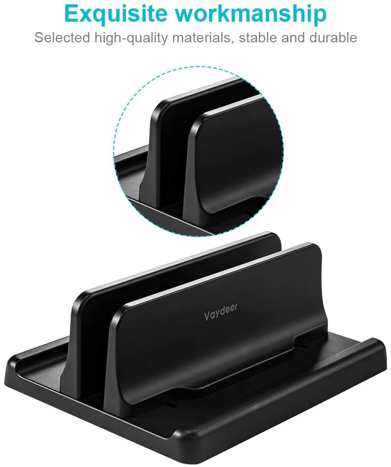 Vertical Laptop Stand Space-Saving Design Holder for WACOM/HUION/XP-Pen Ten Tablet, Adjustable Desktop Notebook Dock for MacBook Pro Air, Mac, HP, Dell, Microsoft Surface, Lenovo, up to 17.3 inches