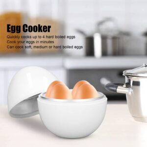 Hard Boiled Egg Cooker 4 Eggs Capacity Compact Design ABS Material Egg Shape Microwave Function Egg Boiler Easy to Use