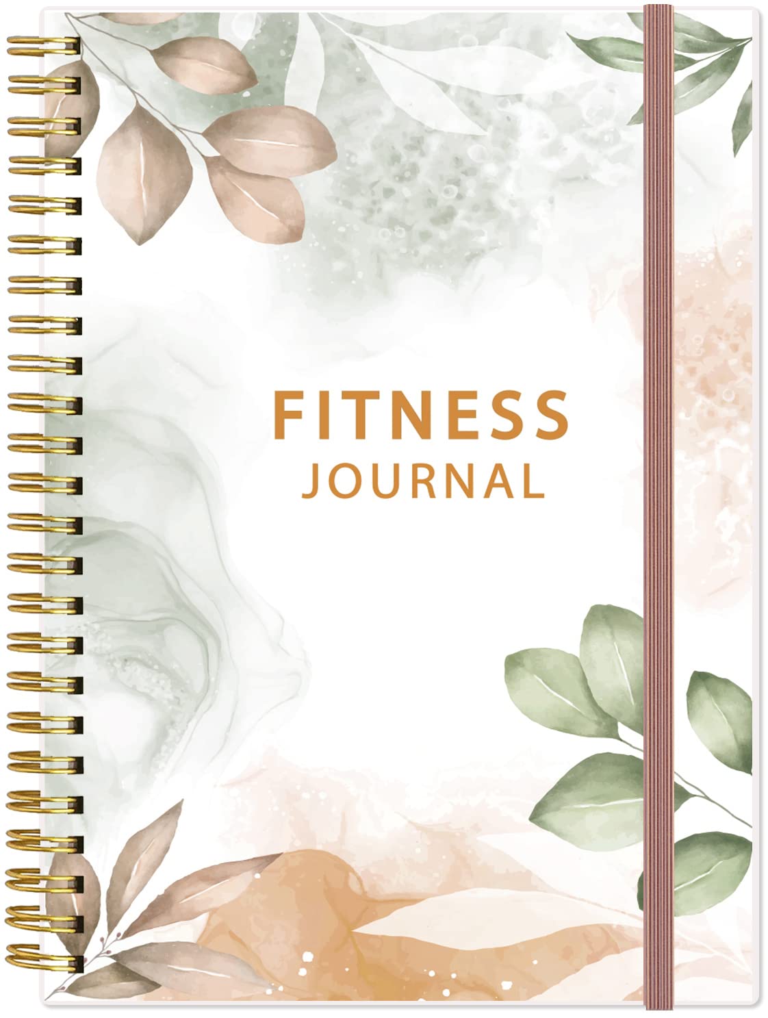 Simplified Fitness Journal for Women & Men,A5 Workout Journal/Planner Daily Exercise Log Book to Weight Loss, Gym, Muscle Gain, Bodybuilding Progress, 5.8"x8.3", Pink Flower