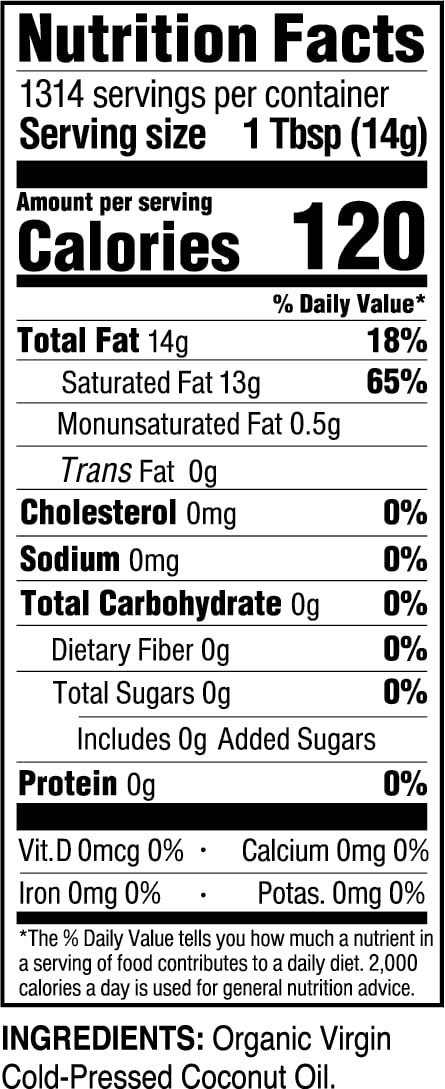 Certfied Organic Virgin Coconut Oil 1/128oz