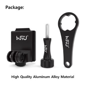 HSU Aluminum NVG Helmet Mount with Aluminum Thumbscrew Compatible with GoPro Hero 12/11/ 10 Black, Hero 9/8/7/6/5/4, Tactical Helmet for DJI Osmo Action 2,Insta360 ONE R/AKASO and Most Action Cameras