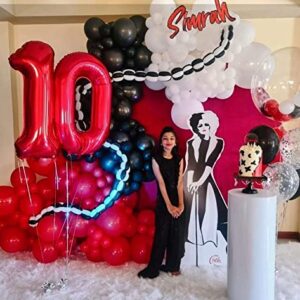 40 Inch Red 10 Number Balloons Giant Jumbo Huge 10 Foil Mylar Helium Number Digital Balloons Red Birthday Mylar Digital Balloons 10th Birthday Anniversary Events Party Decorations Supplies