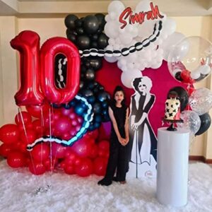 40 Inch Red 10 Number Balloons Giant Jumbo Huge 10 Foil Mylar Helium Number Digital Balloons Red Birthday Mylar Digital Balloons 10th Birthday Anniversary Events Party Decorations Supplies