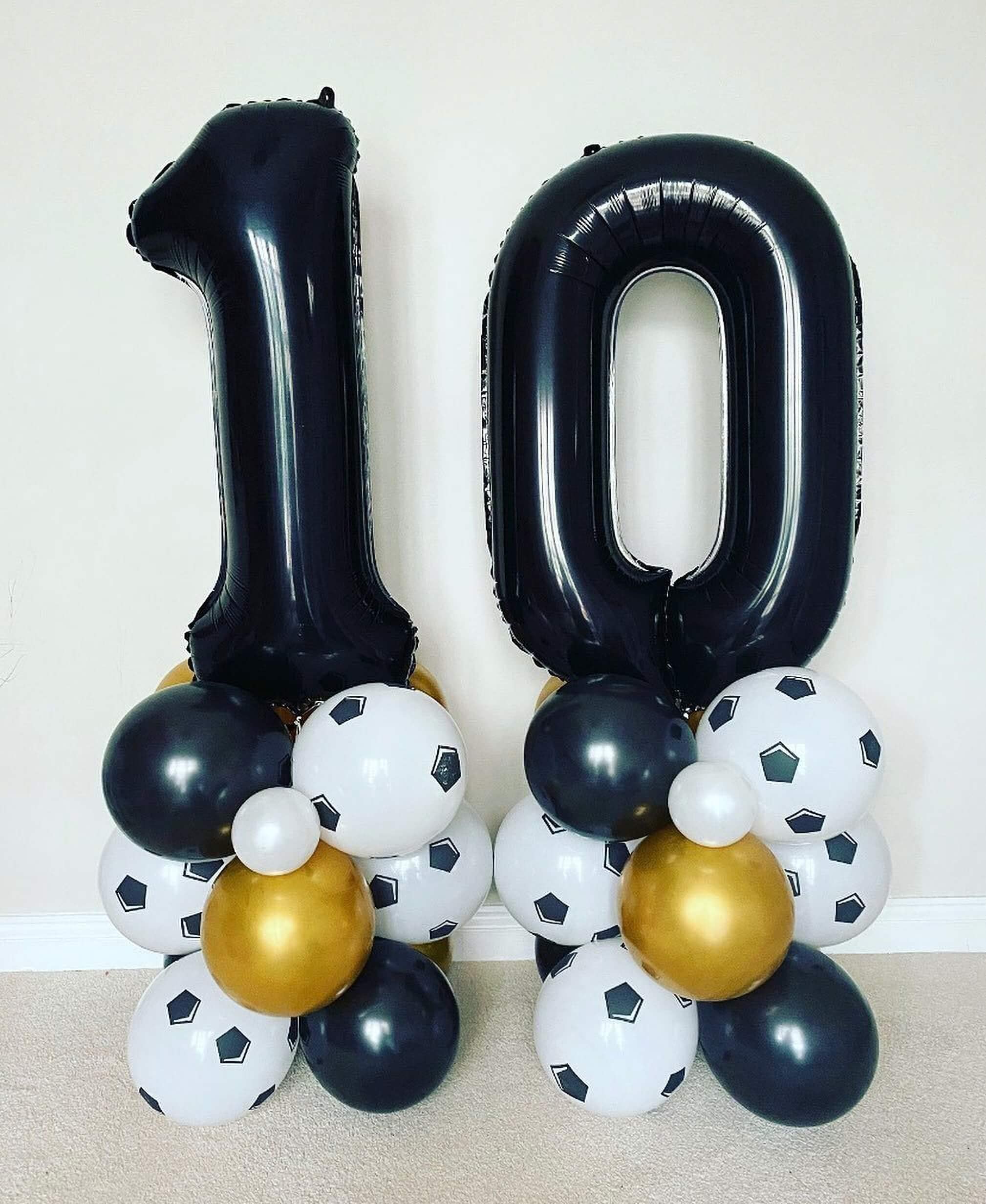 40 Inch Black 10 Number Balloons Giant 10 Balloons Black Birthday Balloons 10th Birthday Anniversary Events Party Decorations Supplies